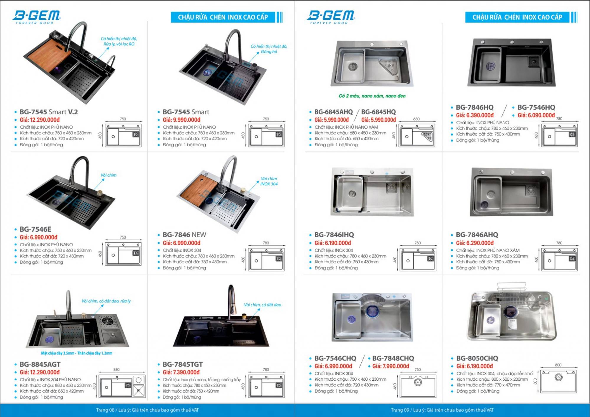 Thiết bị vệ sinh BGEM Catalogue và Bảng giá mới nhất /Page 5